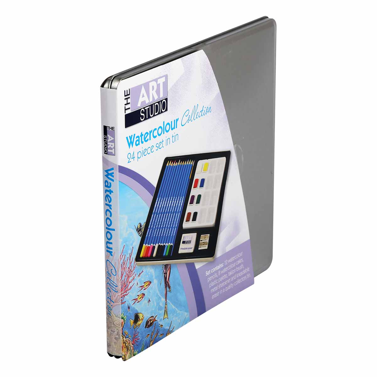 The Art Studio Watercolour Collection Tin Set (24 Pieces) - Image 3