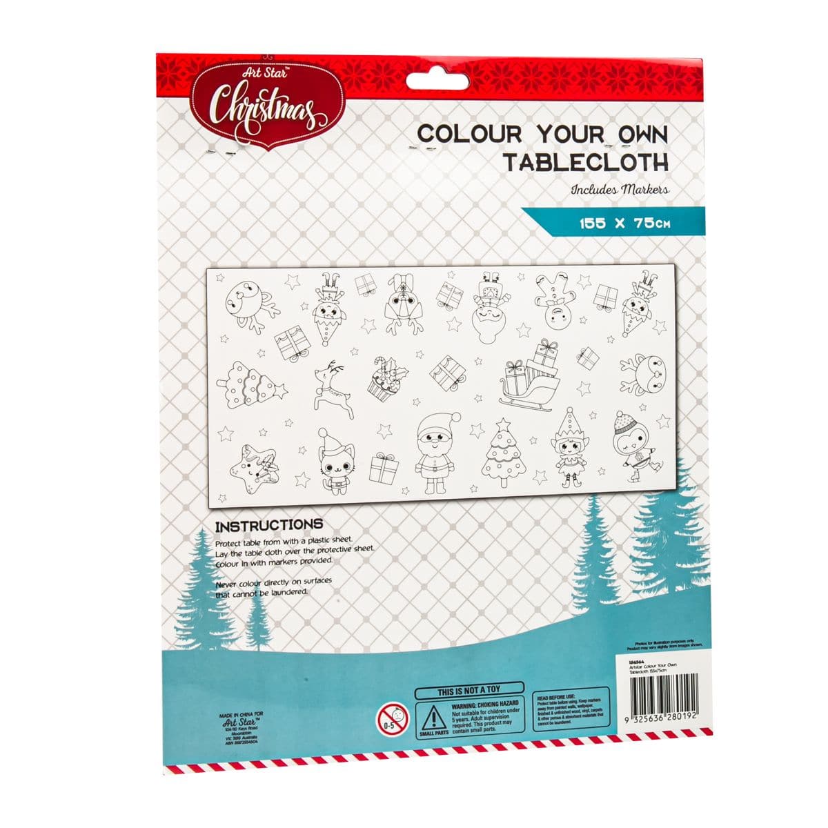 Art Star Colour Your Own Tablecloth 155 x 75cm - Image 4