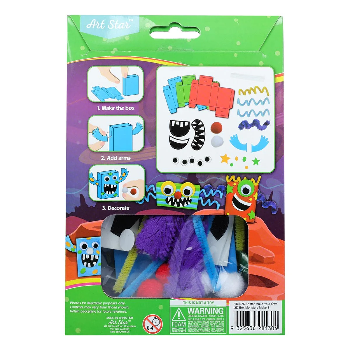 Art Star Make Your Own 3D Box Monsters Makes 3 - Image 3