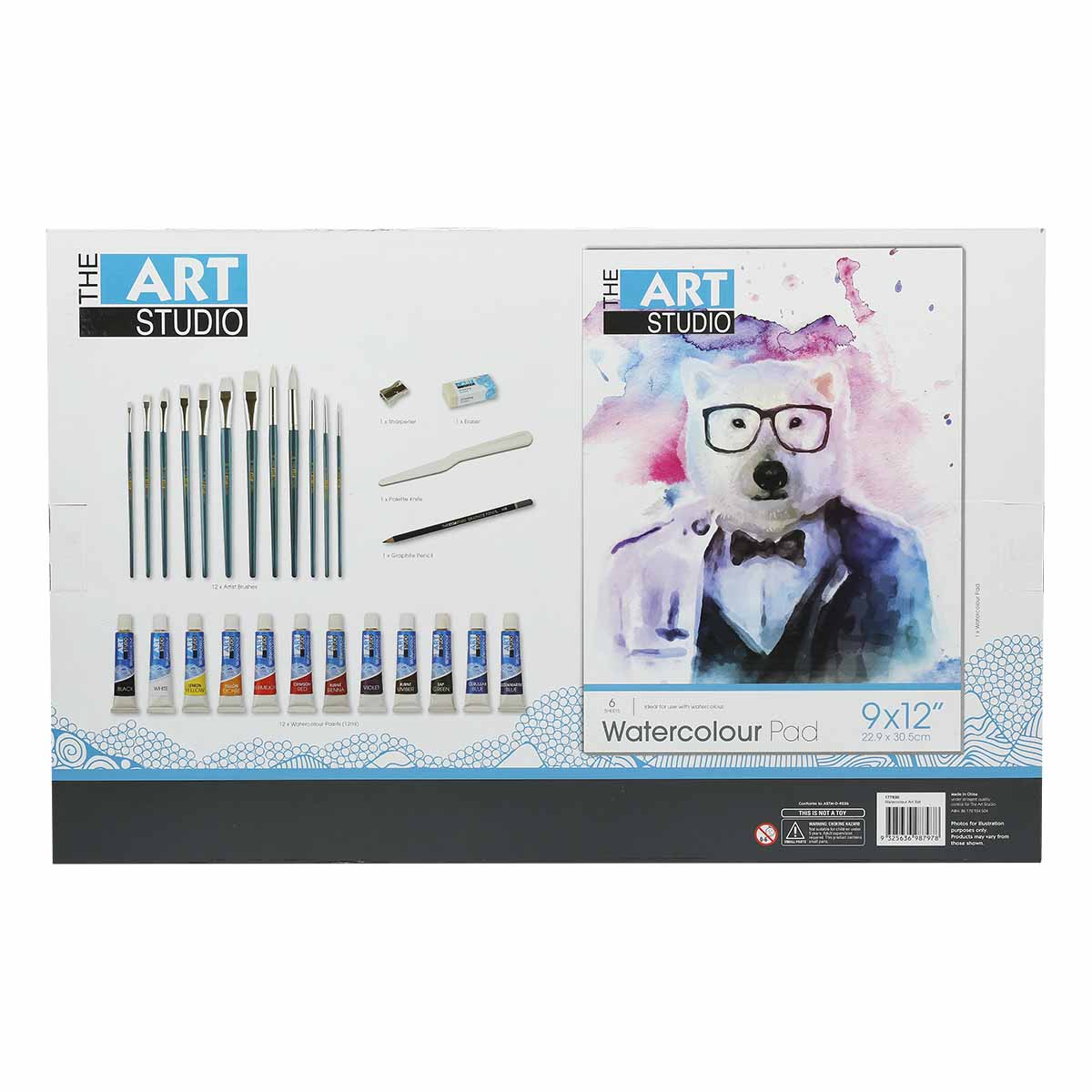 The Art Studio Watercolour Art Set 30 Pieces - Image 4