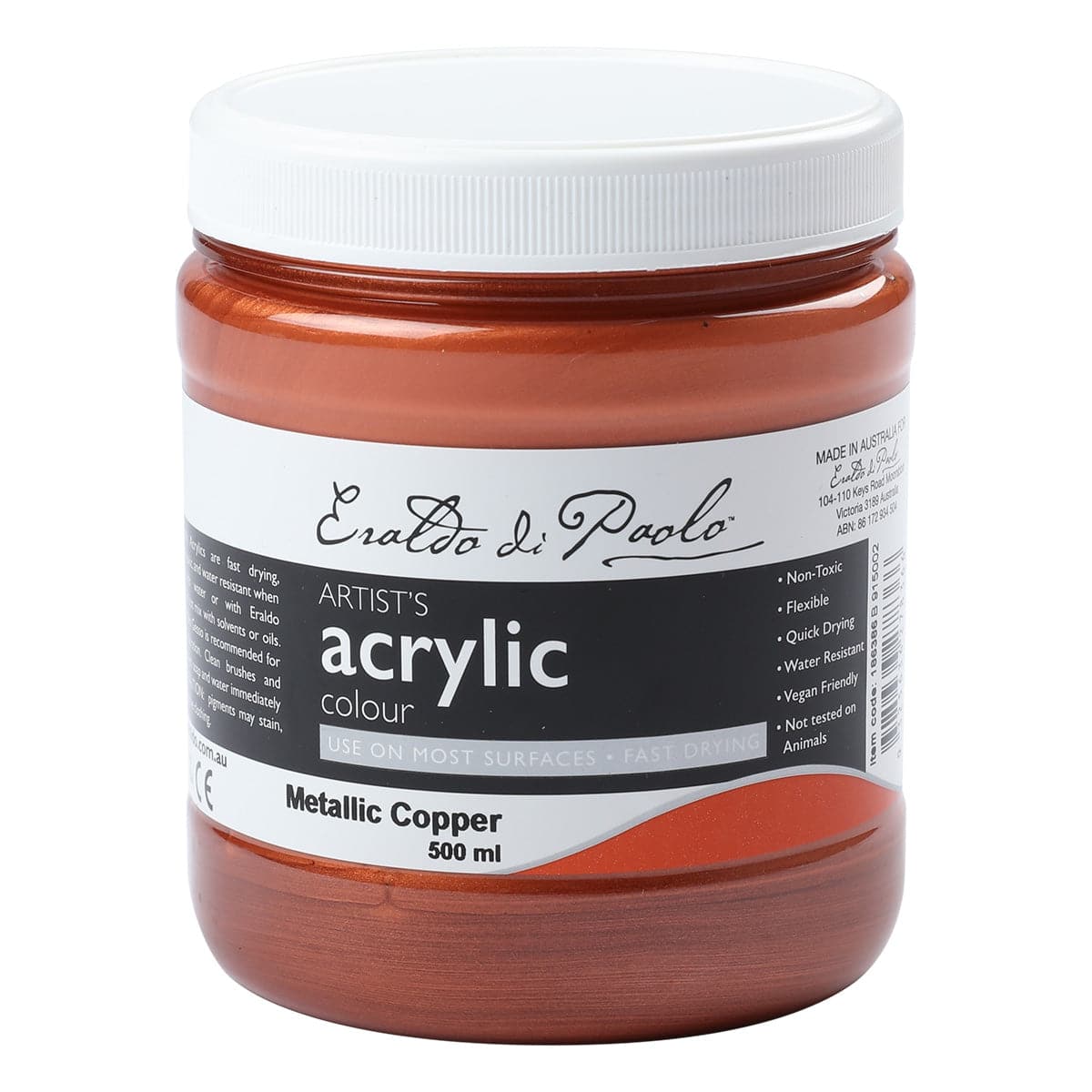 Eraldo di Paolo Acrylic Paint Metallic Copper 500ml - Image 3