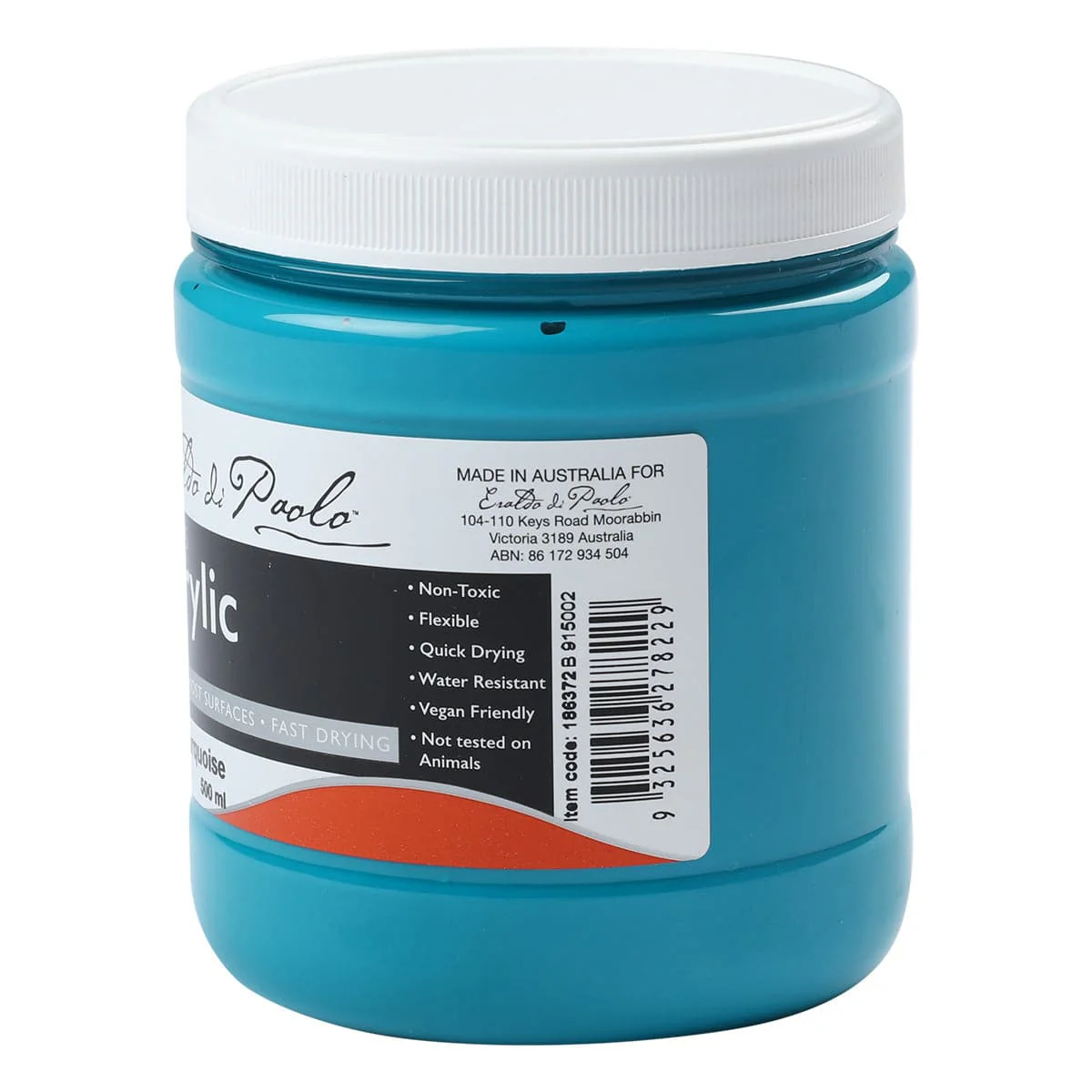 Eraldo di Paolo Acrylic Paint Turquoise 500ml - Image 4