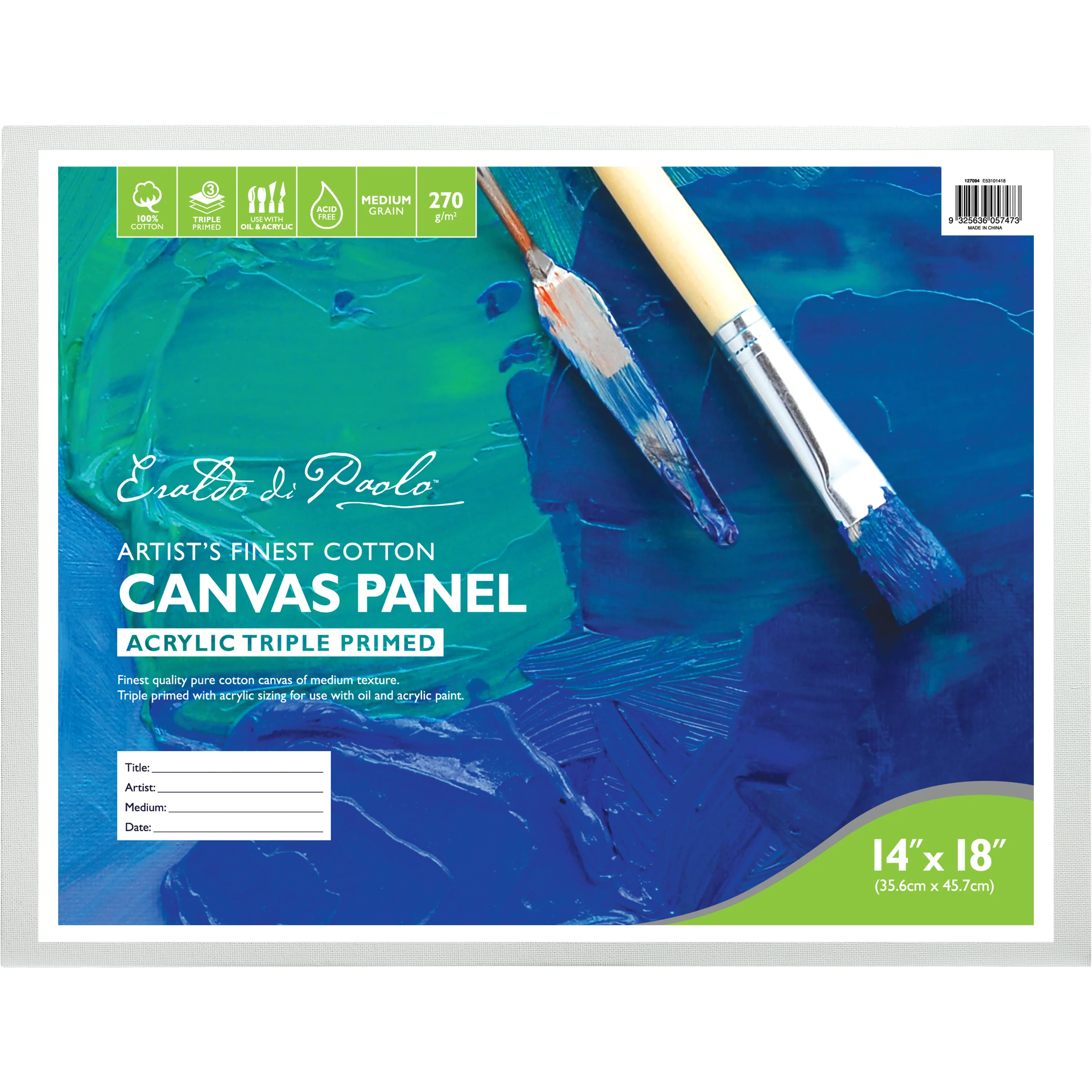 14 x 18 Inches Eraldo di Paolo Canvas Panel - Image 3