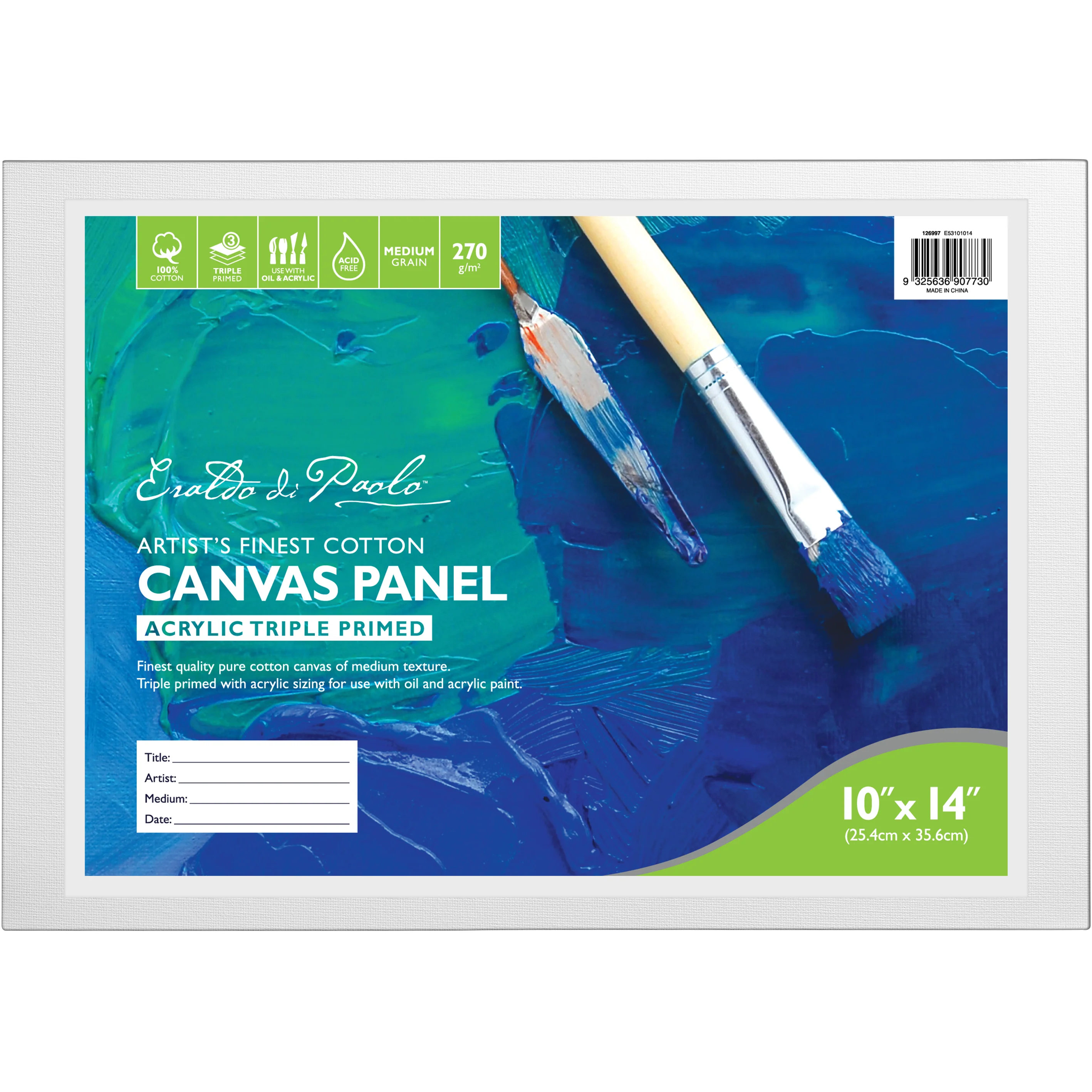 10 x 14 Inches Eraldo di Paolo Canvas Panel - Image 4