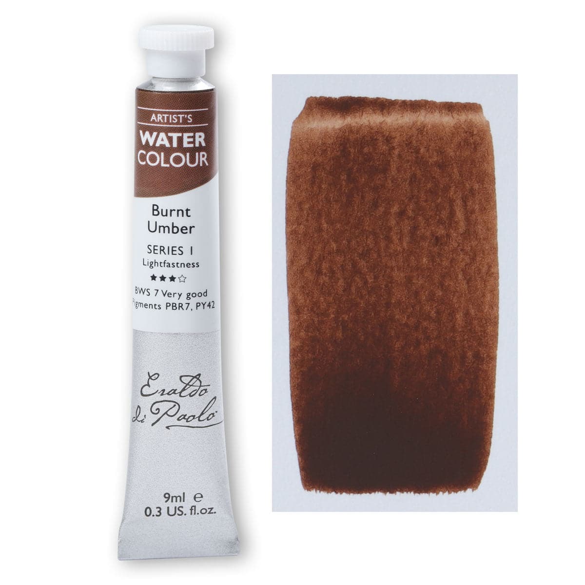 Eraldo di Paolo Watercolour Burnt Umber 9ml - Image 3