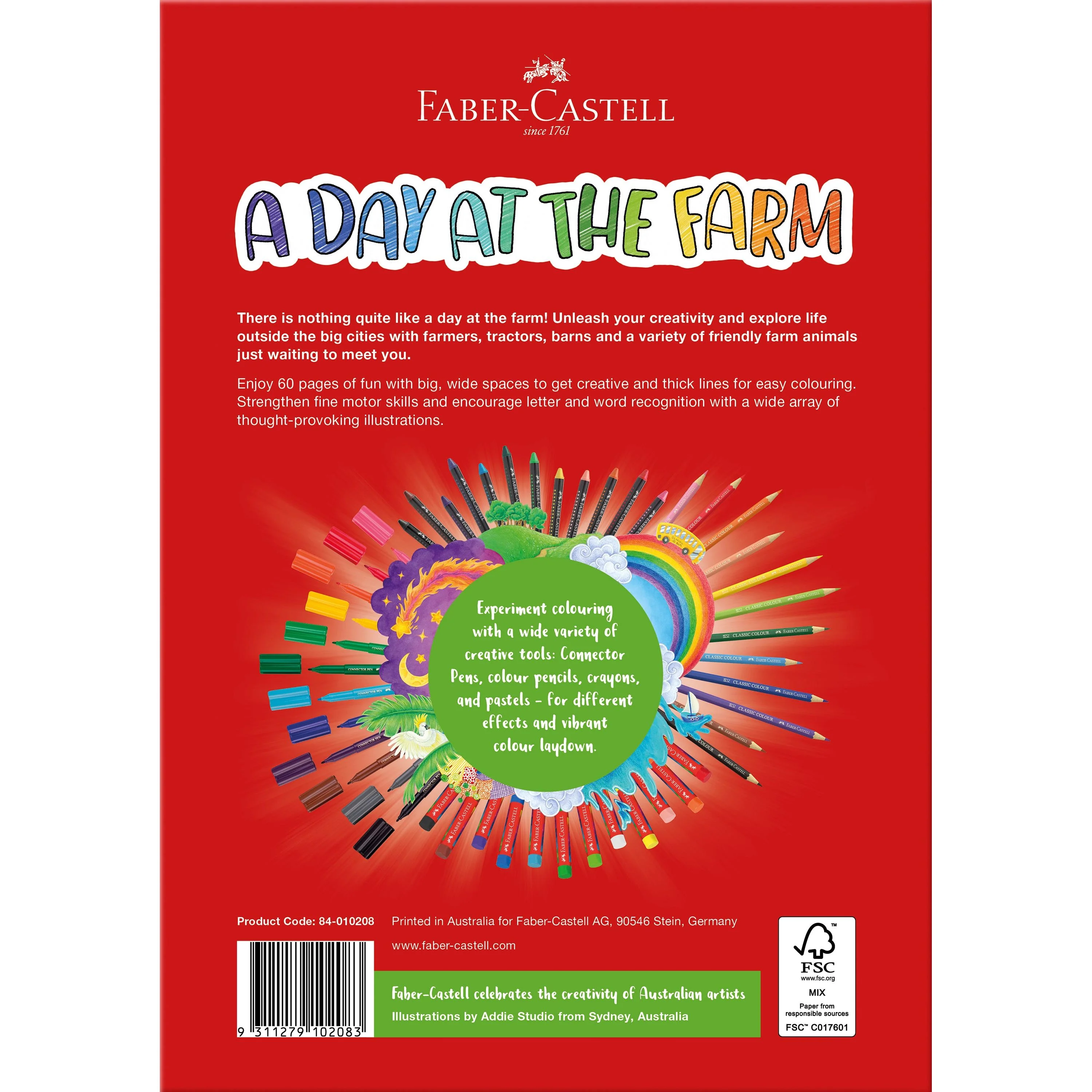 Faber Castell A Day at the Farm Colouring Book 60 pages - Image 3