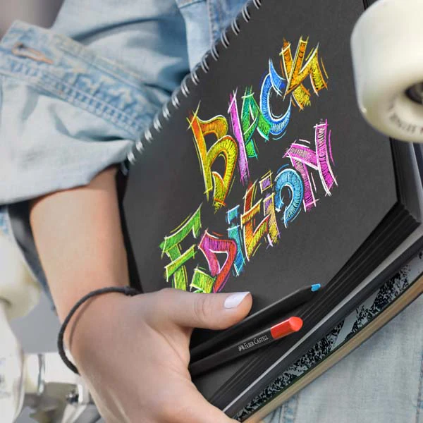 Faber Castell Black Edition Colour Pencils, Assorted Colours - 12 Pack - Image 3