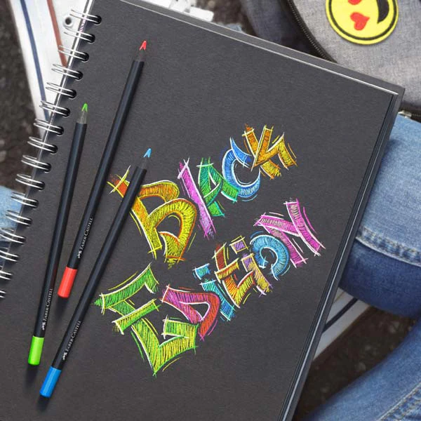 Faber Castell Black Edition Colour Pencils, Assorted Colours - 12 Pack - Image 5