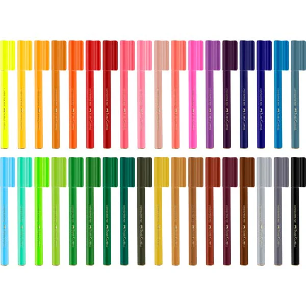 Faber Castell Connector Pen Colour Markers, Assorted Colours - 36 Pack - Image 3