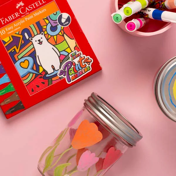 Faber Castell Easy Acrylic Paint Markers, Assorted Colours - 10 Pack - Image 9