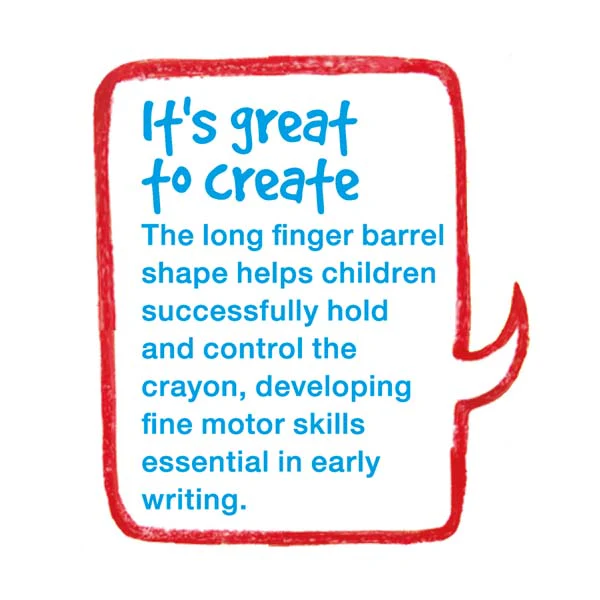 Faber Castell Little Creatives Easy Grasp Finger Crayons, Assorted Colours - 6 Pack - Image 4