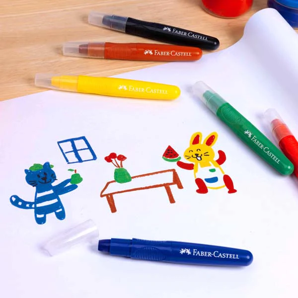 Faber Castell Little Creatives Jumbo Creamy Crayons, Assorted Colours - 6 Pack - Image 7