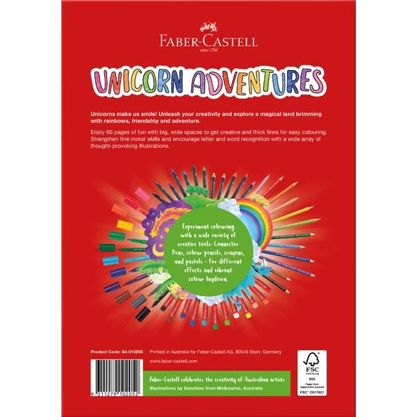 Faber Castell Unicorn Adventures Colouring Book, A4 - 60 Pages - Image 3