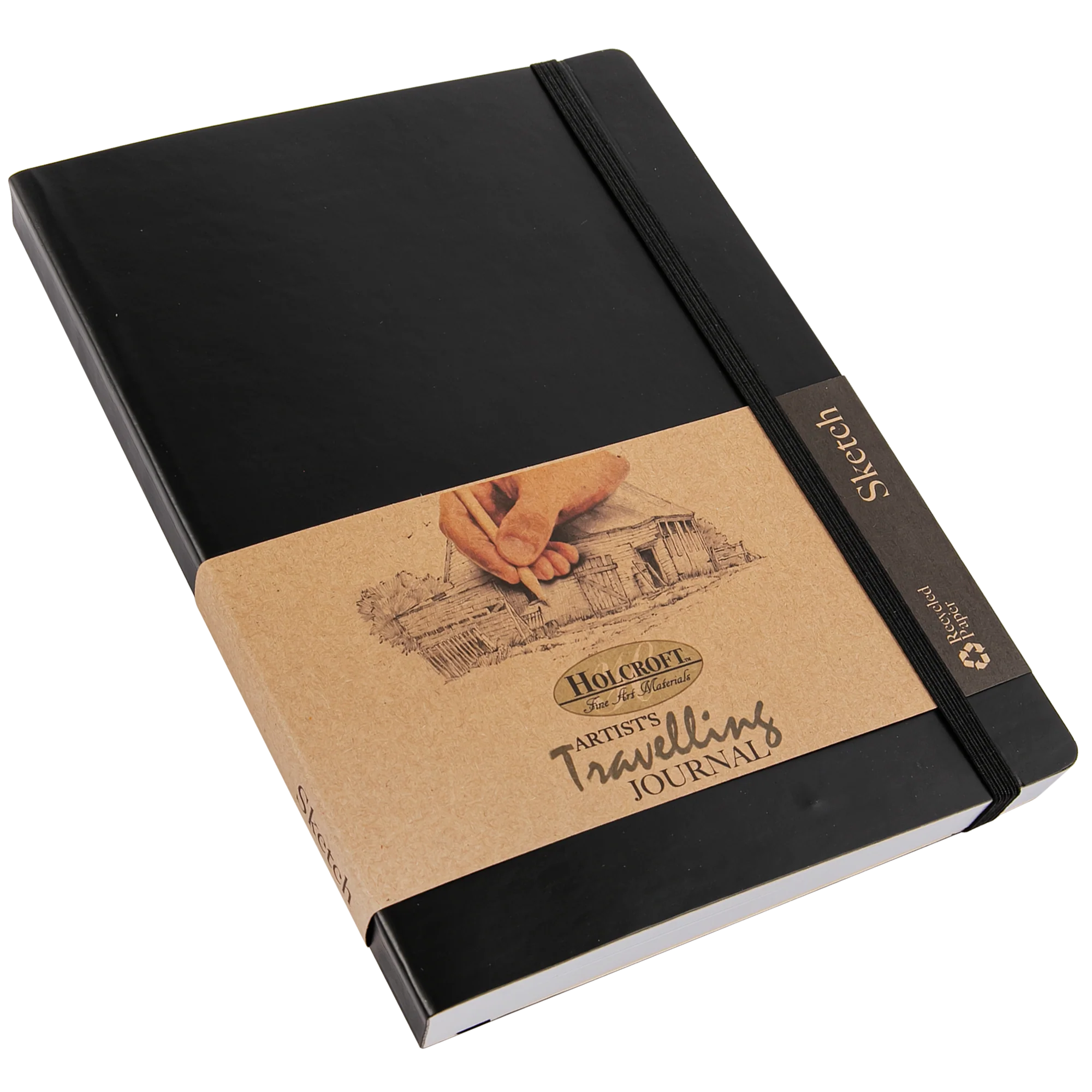 Holcroft A5 Travel Sketchbook 120gsm 160 Pages Black - Image 3