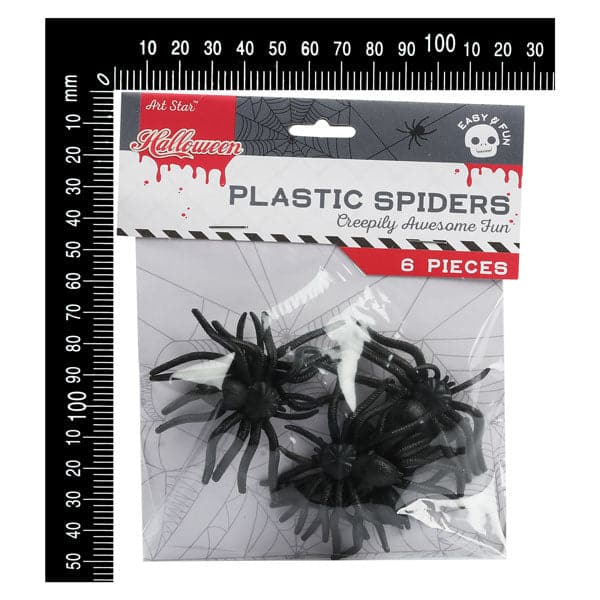 Art Star Halloween Plastic Spiders (6 Piece) - Image 4