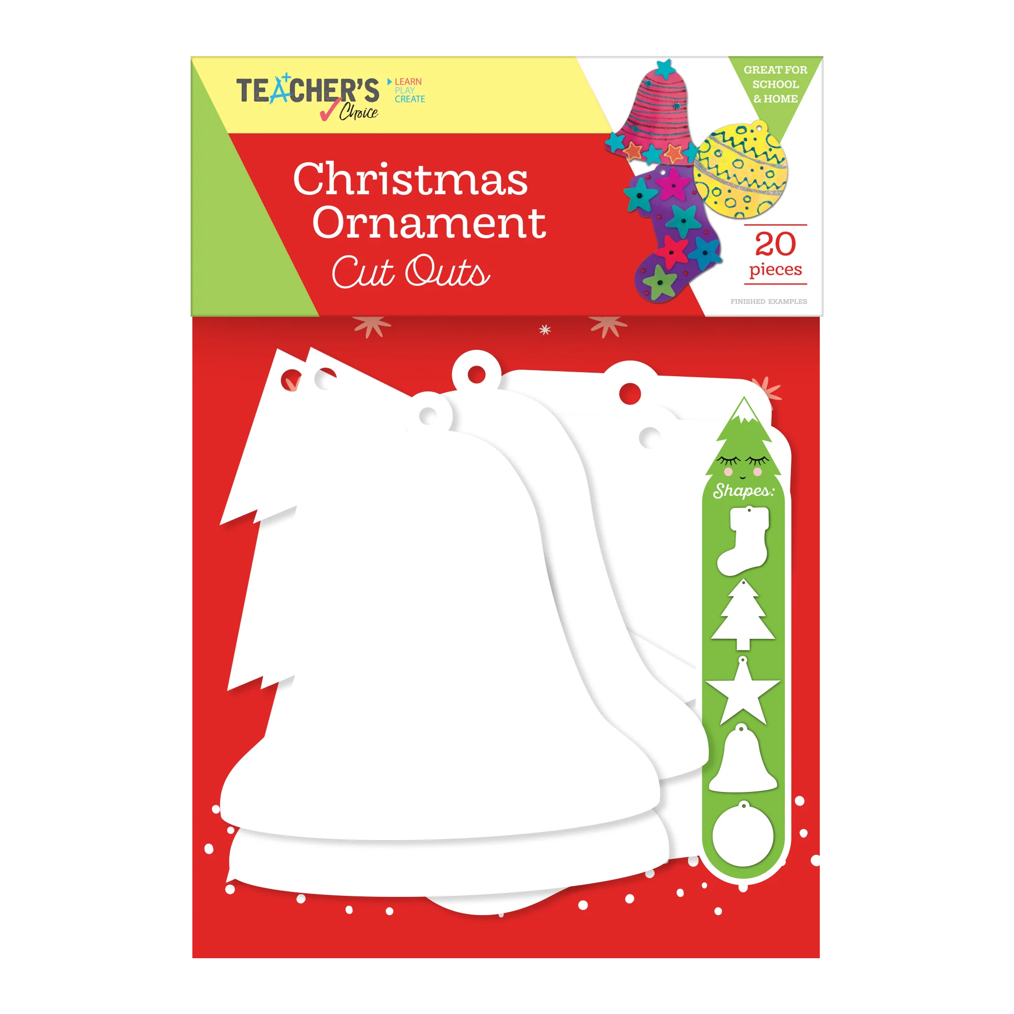 Teacher's Choice Cut Out Ornaments Asst 20Pcs - Wht - Image 3