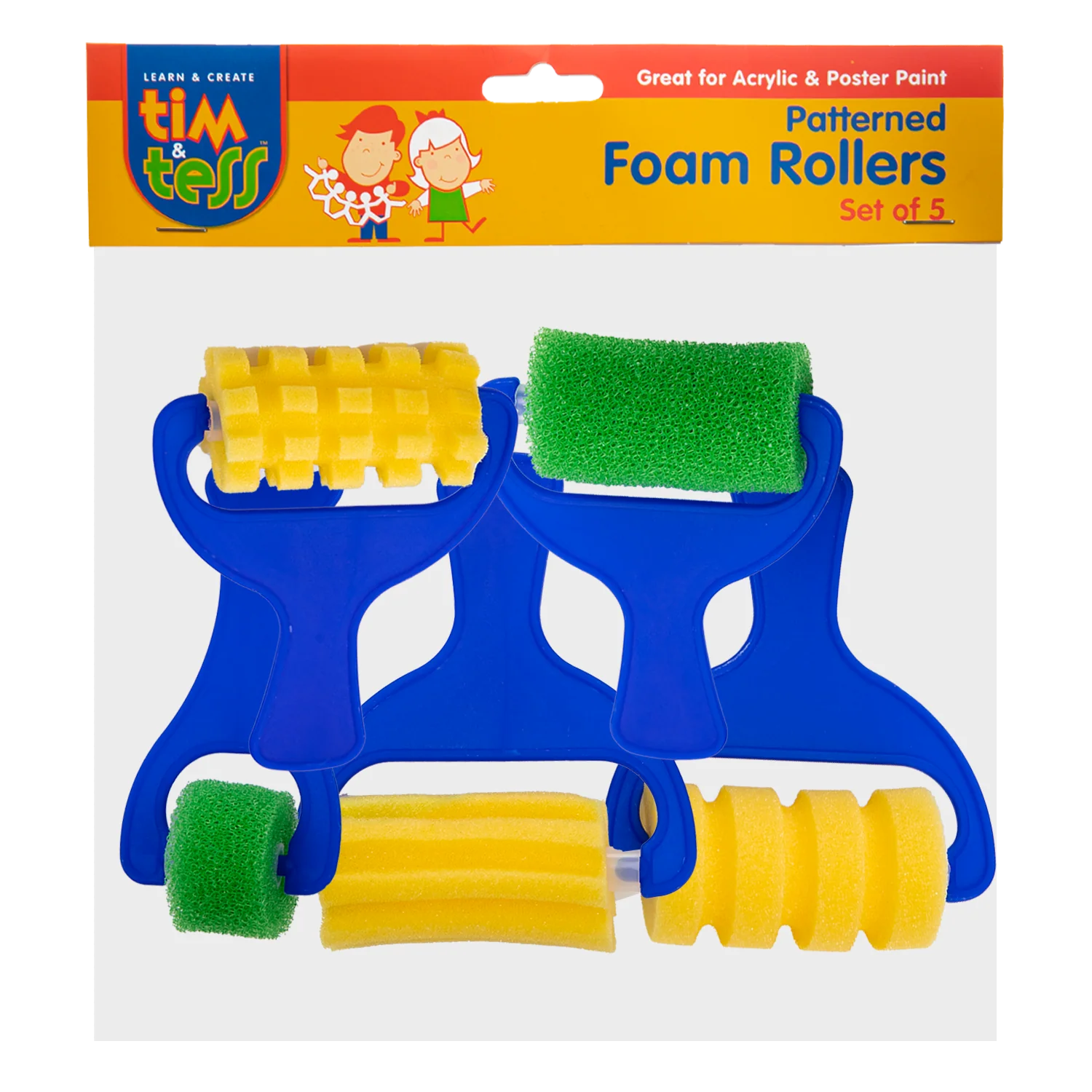 Tim & Tess Patterned Foam Rollers Set (5 Pieces) - Image 3