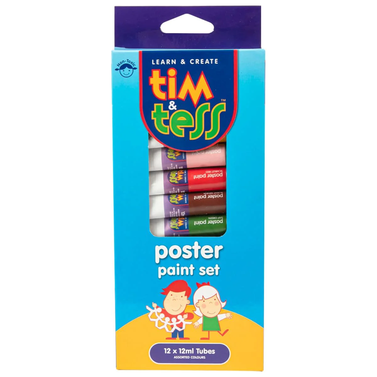 Tim & Tess Poster Paint Set 12 x 12ml Tubes - Image 3