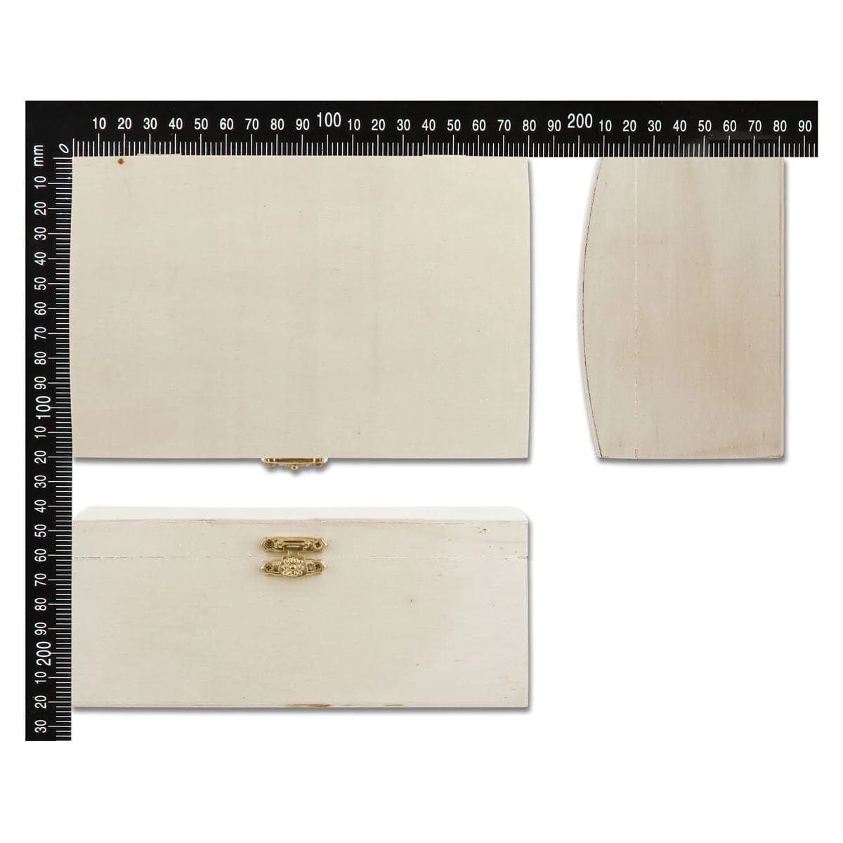 Urban Crafter Plywood Rectangular Box with Curved Lid - Image 6