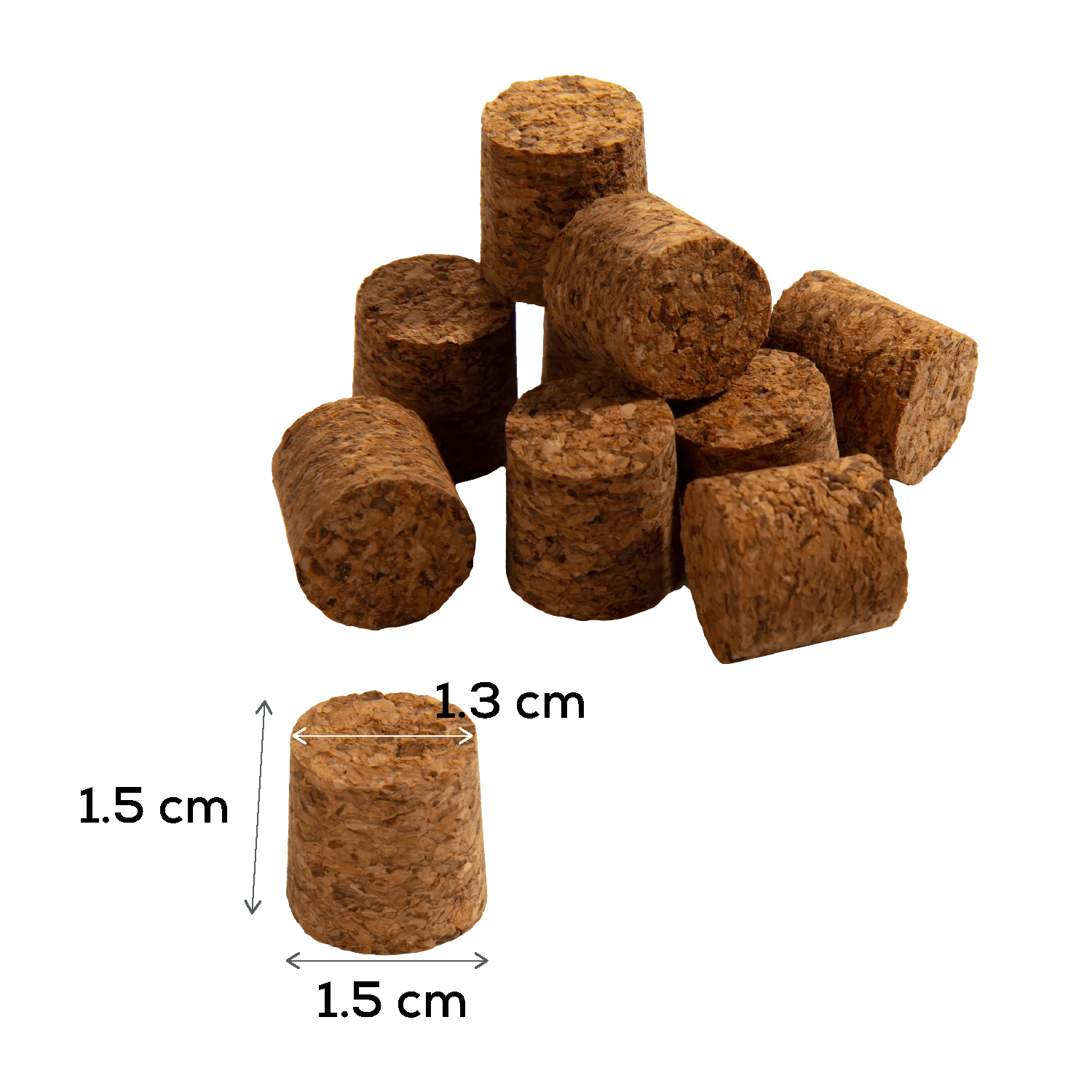 Urban Crafter Cork Bottle Tops 15 x 15mm 10 Pieces - Image 3